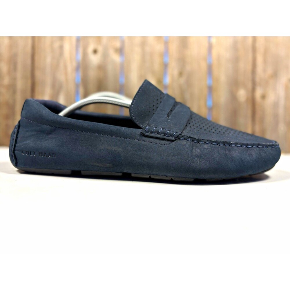 Cole Haan GrandSeries Mens 12M Black Leather Slip On Loafers Comfort